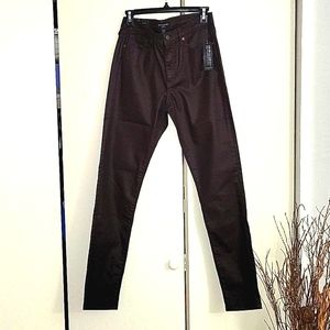 Banana Republic Brown Wax-Coated Jeans. Women's Size 29/8 Tall.